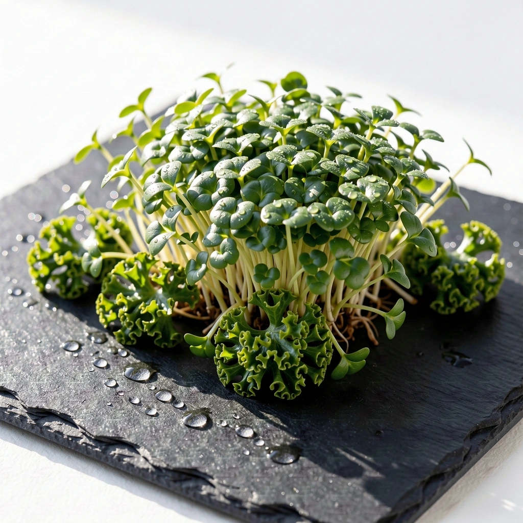 Frisches Blattgemüse und Microgreens